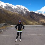 Getting ready to mountain bike in the Sacred Valley, near Cusco, Peru