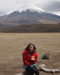 In front of of Cotopaxi Volcano in Ecuador